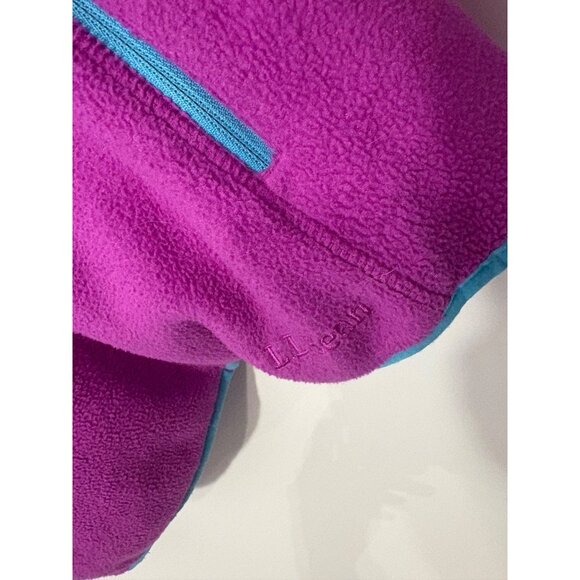 L.L.Bean GIRLS Fleece Jacket With Hood‎ & Zip Pockets Girls Size 18 Juniors - Picture 2 of 10